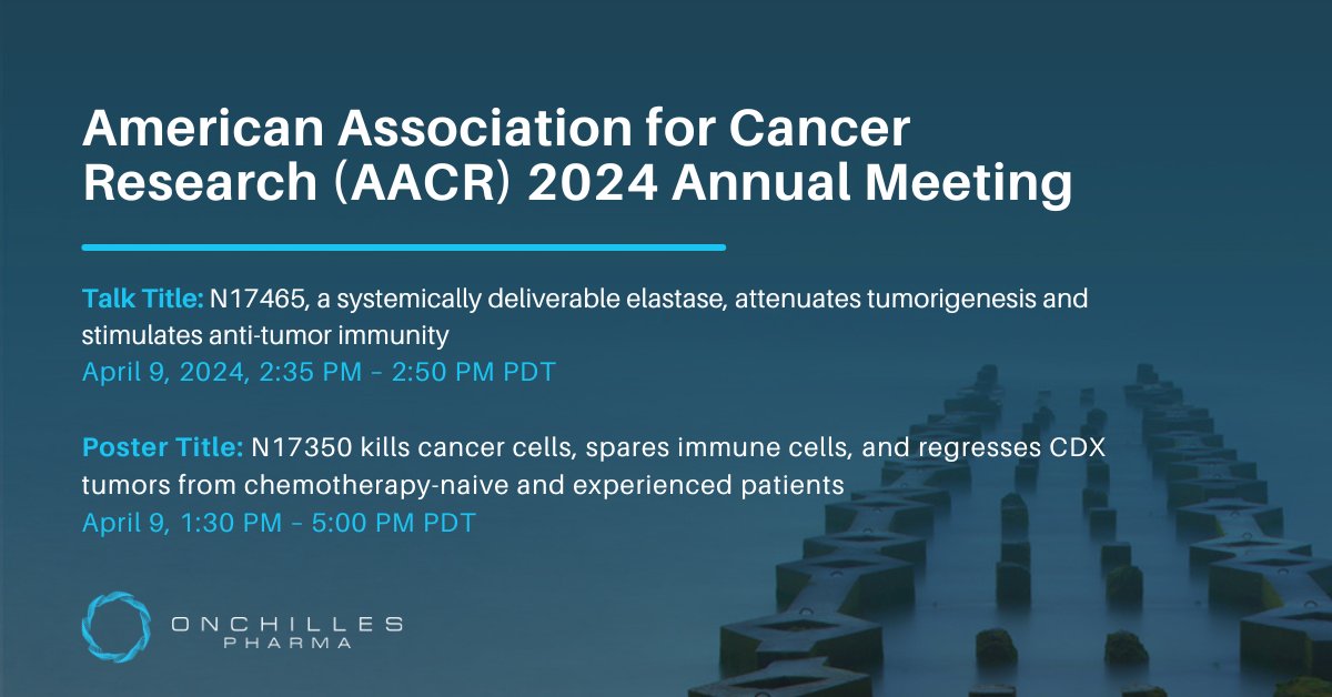 onchilles's tweet photo. We're unveiling at #AACR24 preclinical data on systemically delivered N17465 in an oral presentation and new preclinical data for tumor-directed N17350. Both leverage a novel innate immune MOA and have the potential to treat a wide range of cancers.

https://t.co/QpZMBjv93a https://t.co/CPMKEbB2qO