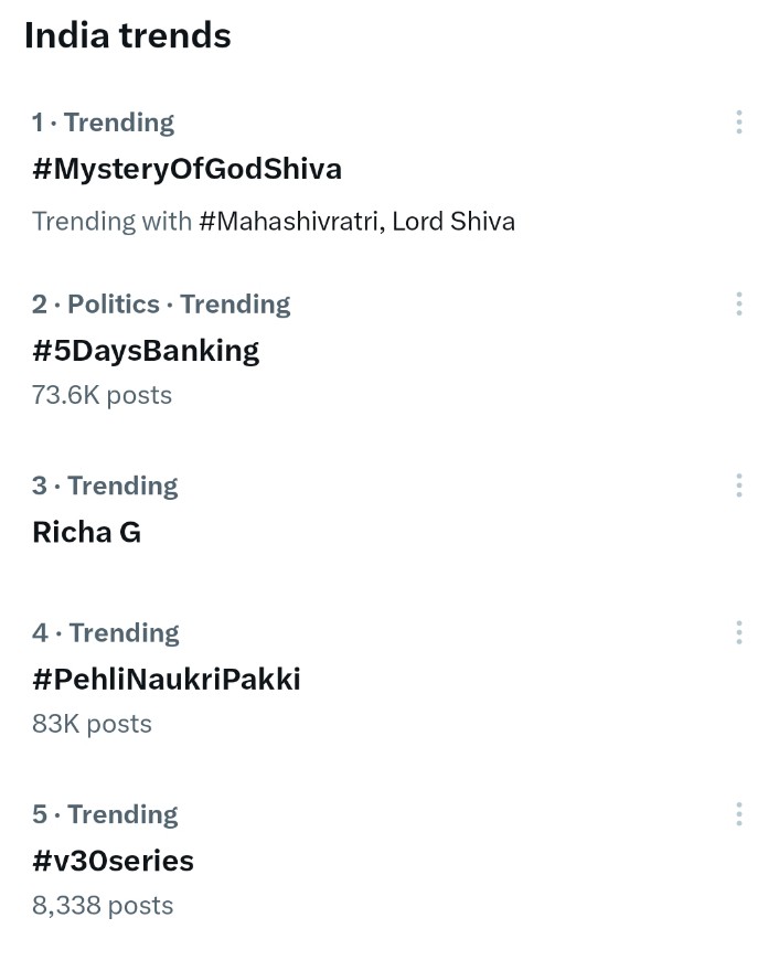 ramshankarsingh's tweet photo. #5DaysBanking trending on number 2 with more than 73 k tweets.

Respected @narendramodi @PMOIndia @nsitharaman @FinMinIndia @DFS_India 

See what bankers are trying to say before 8 th March.

@UFBUIndia @aiboc_in https://t.co/11hIbWYH5m