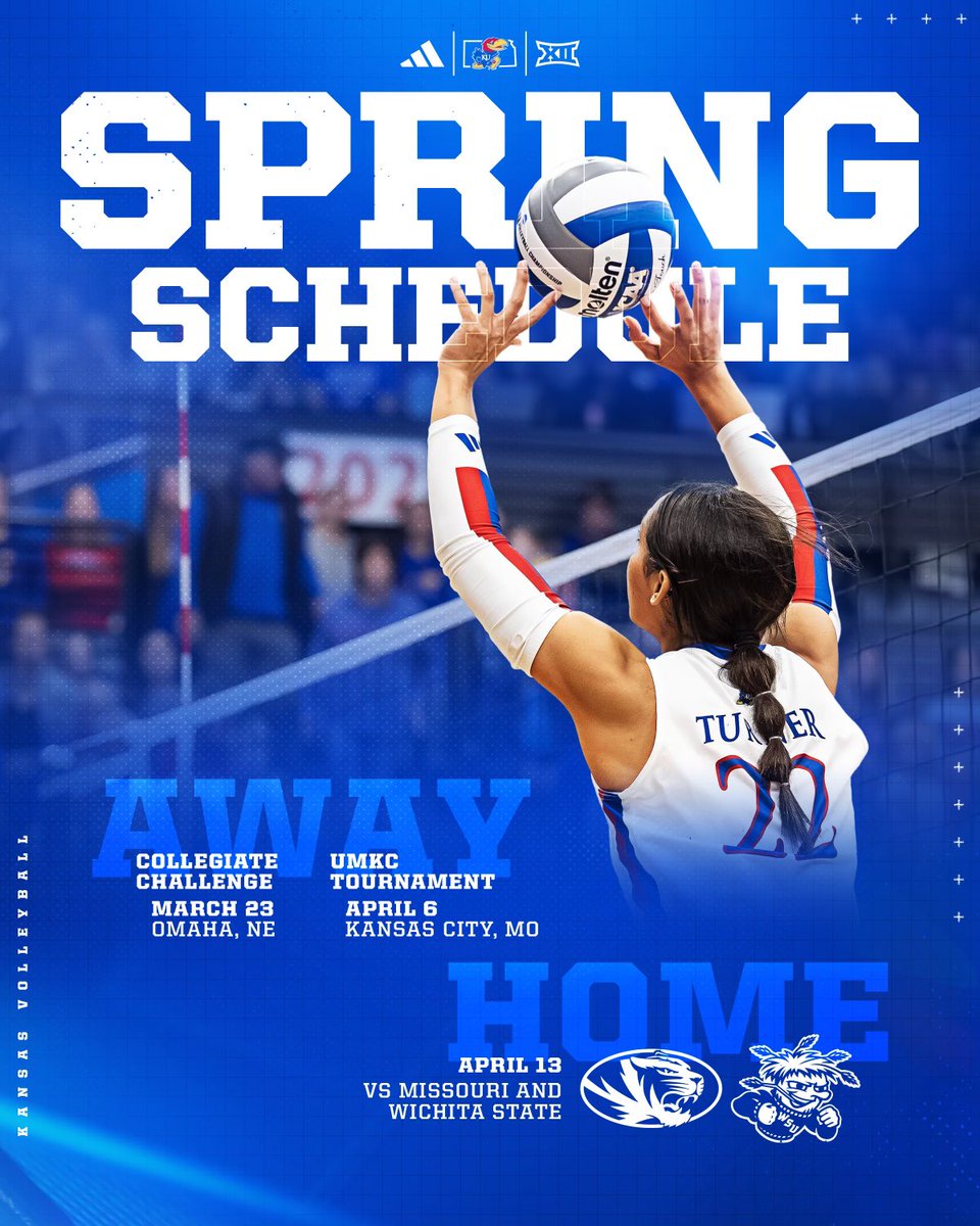 Mark your calendars 🗓️ Our spring schedule has been set! #RockChalk