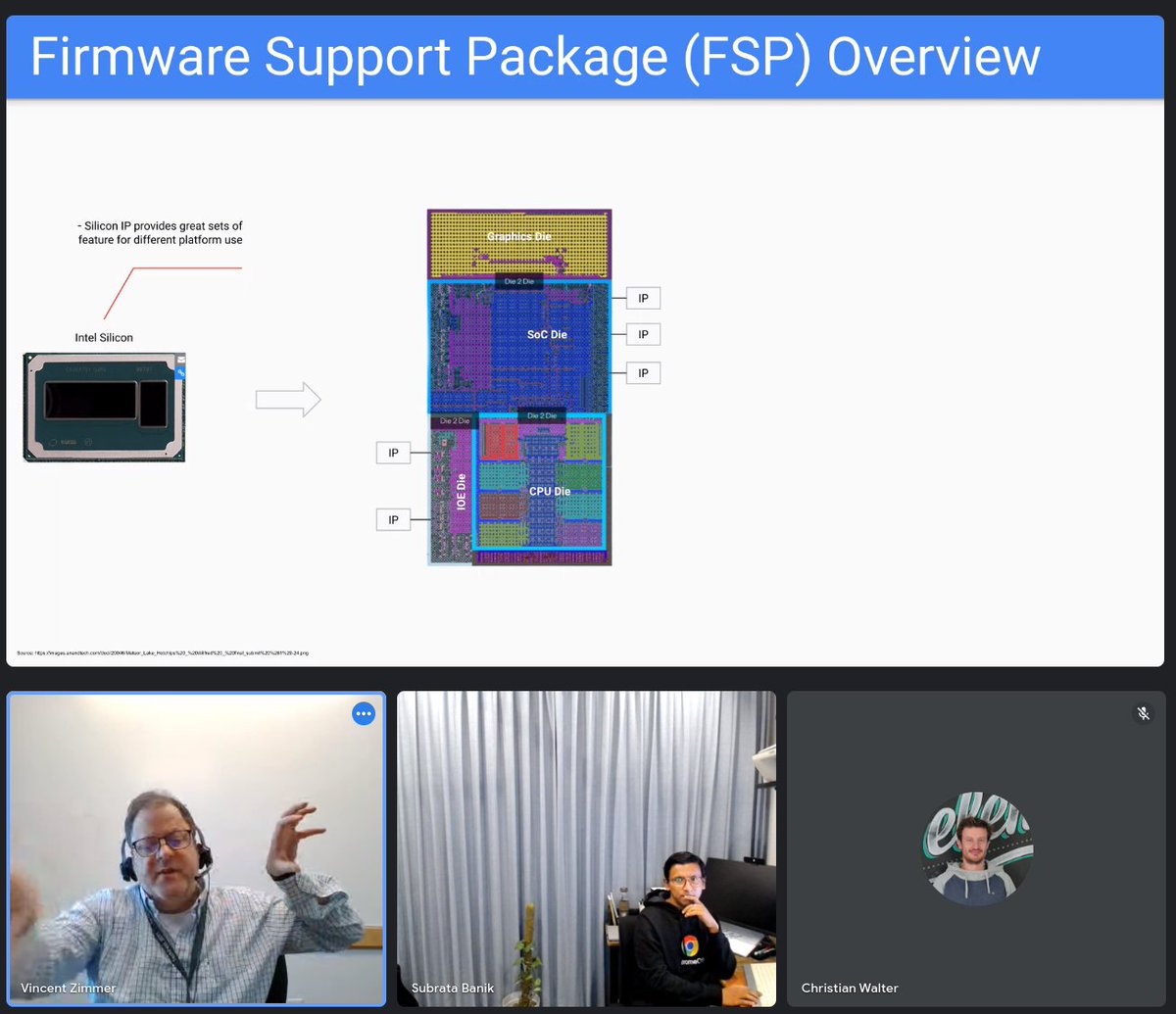 Christian Walter (@nablahero) on Twitter photo <a href="/vincentzimmer/">vincent zimmer</a> and <a href="/abarjodi/">Subrata Banik</a> talking about "Intel FSP Customizations" live now on <a href="/osfw_foundation/">Open Source Firmware Foundation</a> ByteTalks. Join in via osfw.foundation/events/bytetal…
or watch the recording later on! <a href="/vincentzimmer/">vincent zimmer</a> and <a href="/abarjodi/">Subrata Banik</a> talking about "Intel FSP Customizations" live now on <a href="/osfw_foundation/">Open Source Firmware Foundation</a> ByteTalks. Join in via osfw.foundation/events/bytetal…
or watch the recording later on!