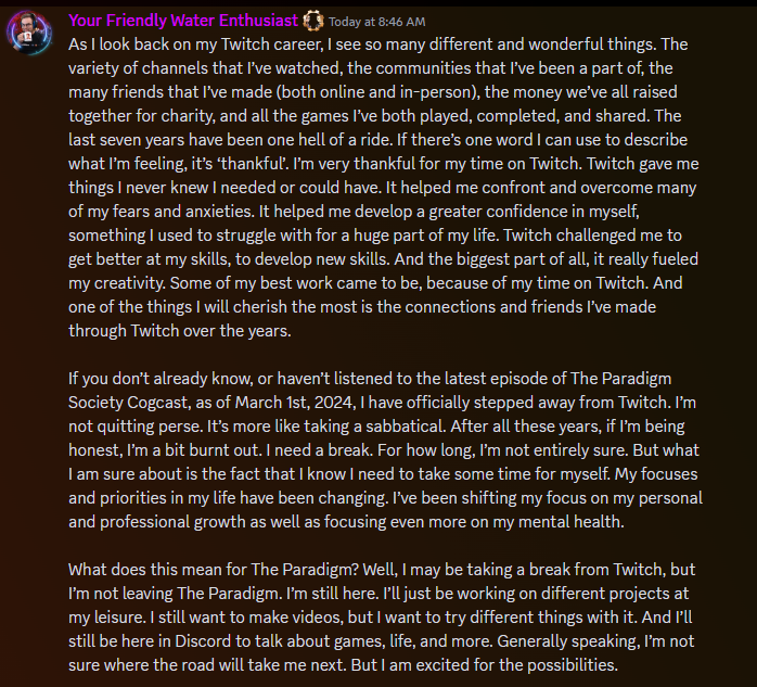 BlueNile101's tweet photo. For those who have ever joined me, hung out with me, and had fun with me while I've streamed on Twitch, thank you for being a part of the best seven years of my life. Here's a video recapping my Twitch career. Enjoy. ♥️
https://t.co/UmSRRJ1plL https://t.co/0SrXNv5FIq