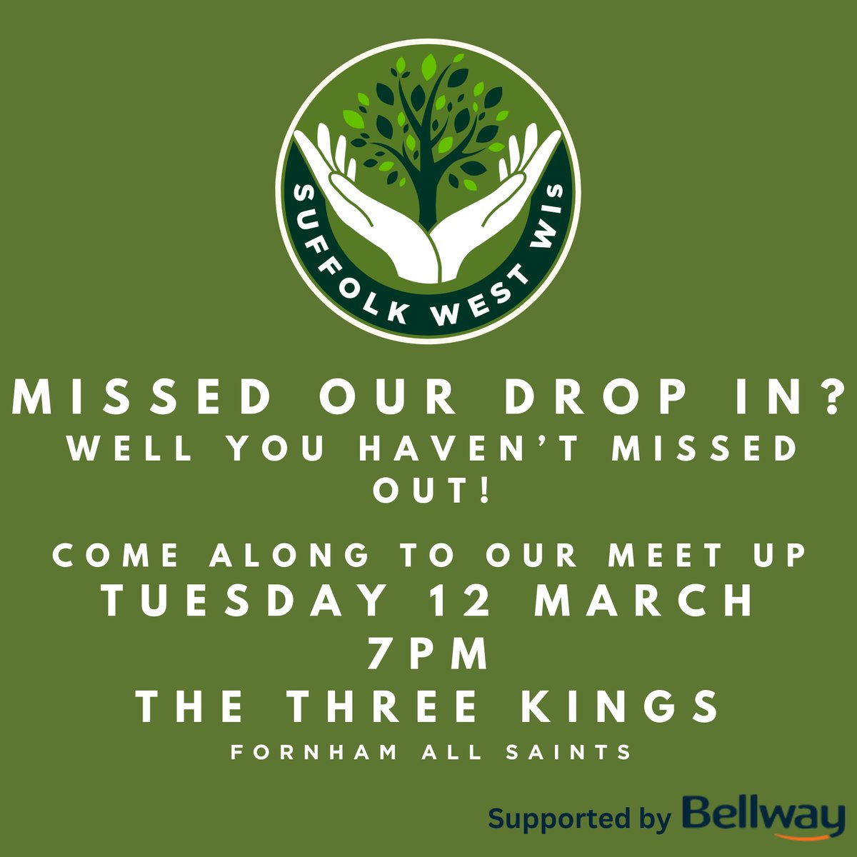 Next week is Marham Park WIs first get together 💚 It's free to attend and the perfect way to find out how the WI can be your WI 💚 #jointhewi