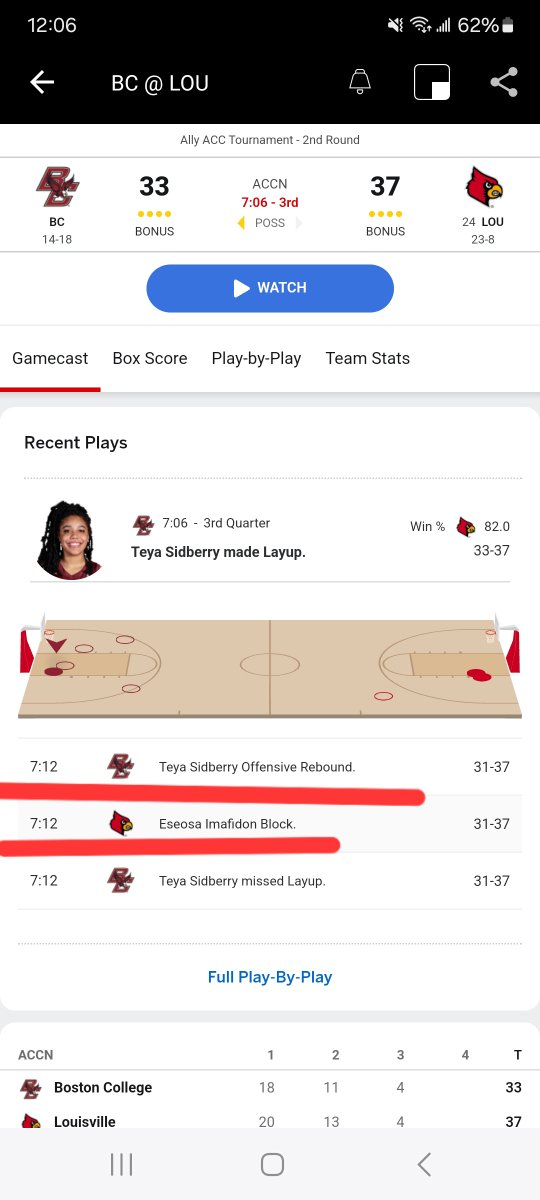 Didn't know she was playing🤔 #UofLWBB