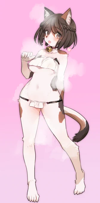 ケモモードならはだかんぼでも大丈夫なのでは?と脱がせてみたがあんまりなのでちゃんと衣服をまとわせたケモいのりん(高体温) 