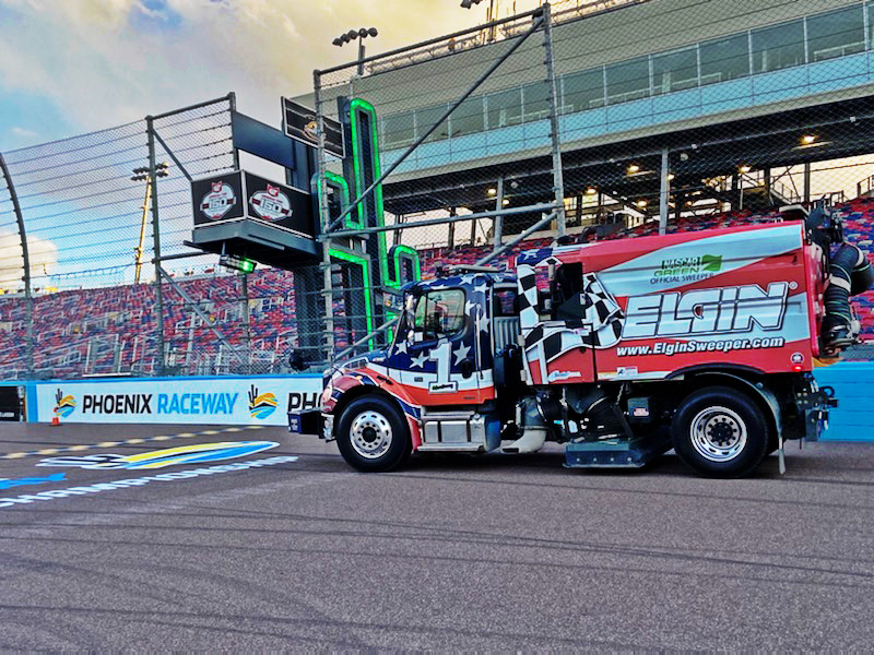 #ThrowbackThursday to the Phoenix Raceway. We'll be back in Phoenix this weekend for the Shriners Children's 500! #ShrinersChildrens500 #TrackThatSweeper #NASCAR #ElginSweeper