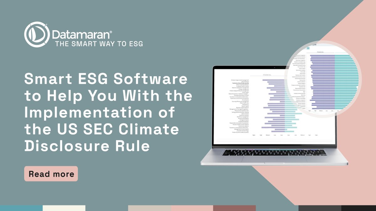 Yesterday saw the approval of the US #SECClimateDisclosure rule. Our market-leading #SmartESG software is purpose-built to enable companies to focus on the climate and broader environment and social issues that matter most. Get in touch to find out how: share.hsforms.com/1j8ZyABxuS4mVd….