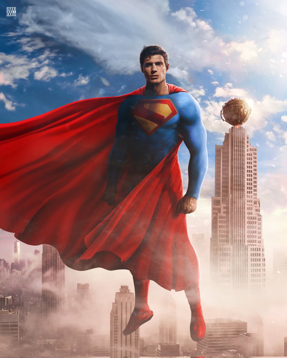 Spdrmnkyxxiii's tweet photo. It's a bird... It's a plane... It's Superman.

Hopefully we'll get an official reveal of the suit soon!

@JamesGunn @DCOfficial 

#Superman #Davidcorenswet #Kalel #Lexluthor #jamesgunn #art #ArtistOnX  #justiceleague https://t.co/xrxjZjWfhX