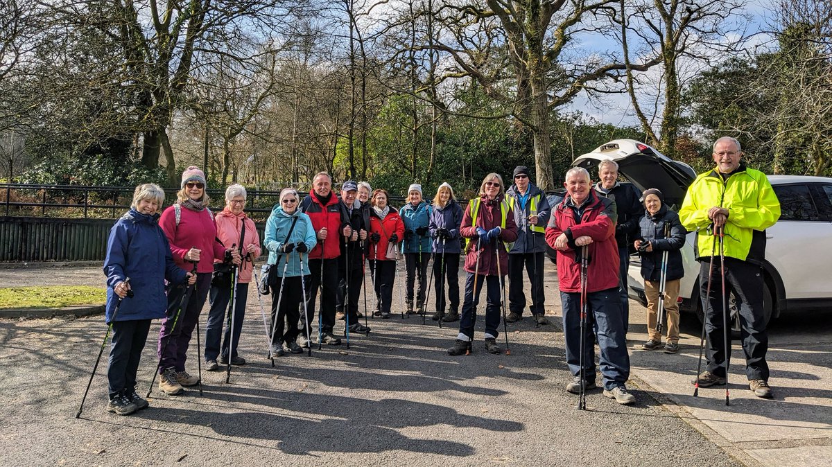 It s lovely to welcome Colin and the Llanilltud Fawr Nordic Walking Group for the Over 50s to @BryngarwPark today. A cheery bunch, but whatever you do, don't call them sticks: they're poles!