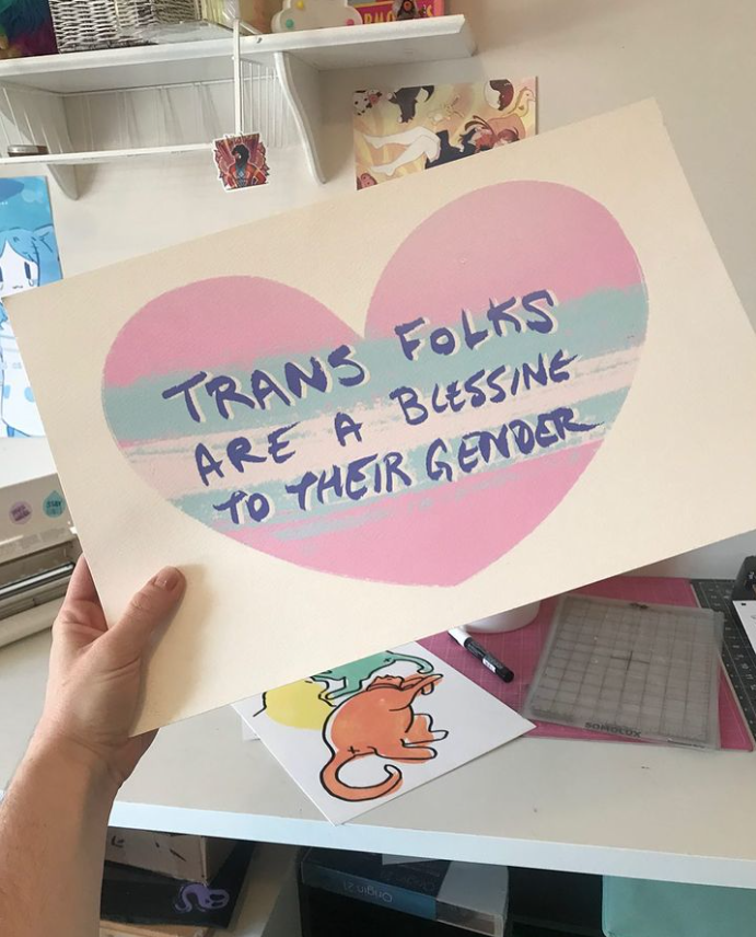 adrawer4ever's tweet photo. FREE TRANS PRINTS 4 SCHOOLS🏳️‍⚧️
Listing on my site only generates cost of shipping. Please add a comment with name of U.S. school. Please share this post #nexbenedict #protecttranskids https://t.co/JpZ7nsqxjj