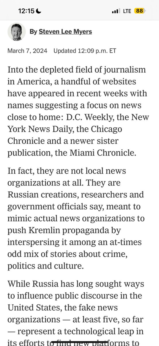 Kremlin interference exposed in @nytimes today: