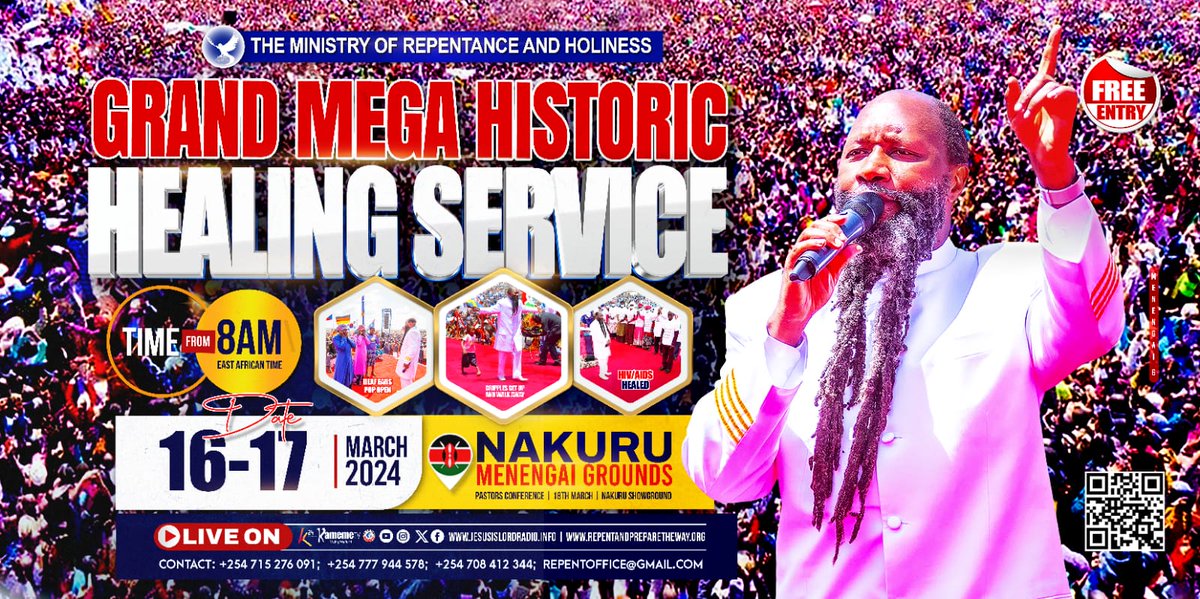 KoechRedempta's tweet photo. Malachi 4:5
“See, I will send the prophet Elijah to you before that great and dreadful day of the LORD comes.

The promised prophet Elijah is now here, and upcoming #Menengai6Visitation HE will be the one conducting!!

Elijah is here now, then the MESSIAH must be coming soon https://t.co/rH1JR5QIbW