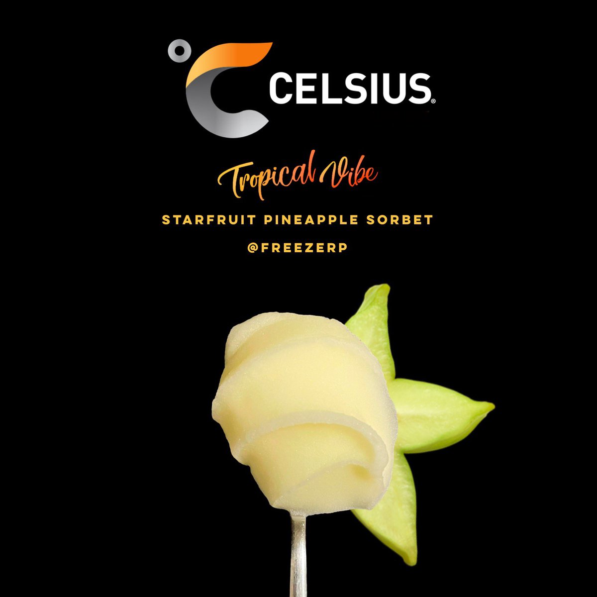 freezerp's tweet photo. my roommate drinks @CelsiusOfficial all day everyday so i had to churn up some “tropical vibe” sorbet https://t.co/8p2LnKlX5W