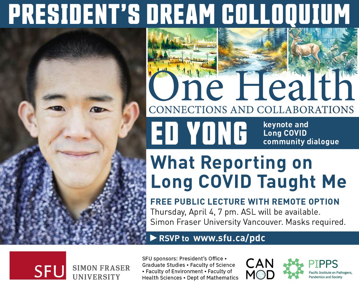 Join Pulitzer Prize winning journalist, Ed Yong as he shares his approach to covering the COVID pandemic, what he learned, why it mattered, and how this work changed him on April 4 at 7:00 pm over Zoom. RSVP today: ow.ly/yRyu50QMU30