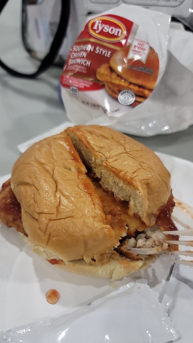 StickyKeysReal's tweet photo. Why is there a whole ass bone in my sandwich Tyson. https://t.co/k7sC1p6wis