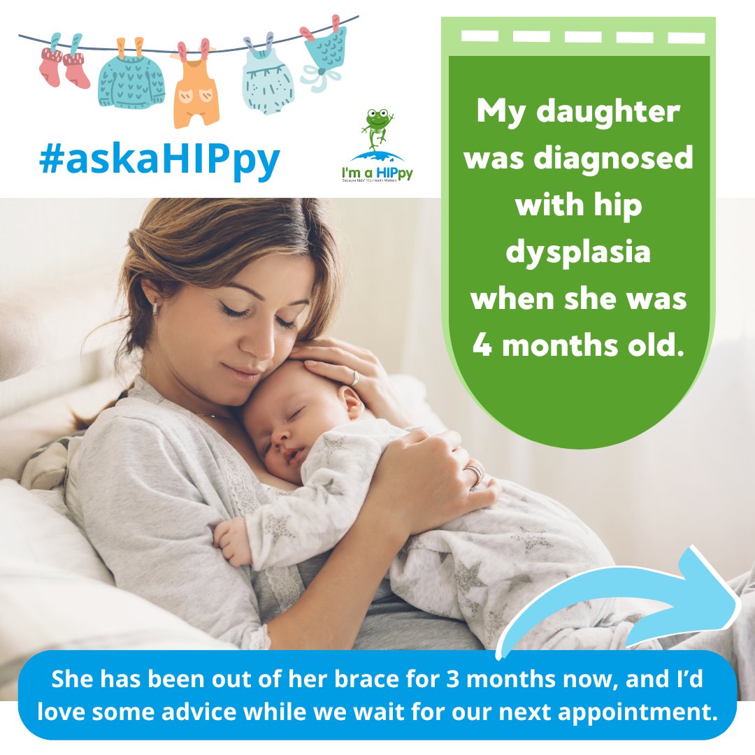 HIPpyHipHealth's tweet photo. 💬 My daughter was diagnosed with hip dysplasia when she was 4 months old.
Learn what our doctors had to say:
https://t.co/ug4mWqg9Ar
#askaHIPpy https://t.co/6Xqek6SJPB