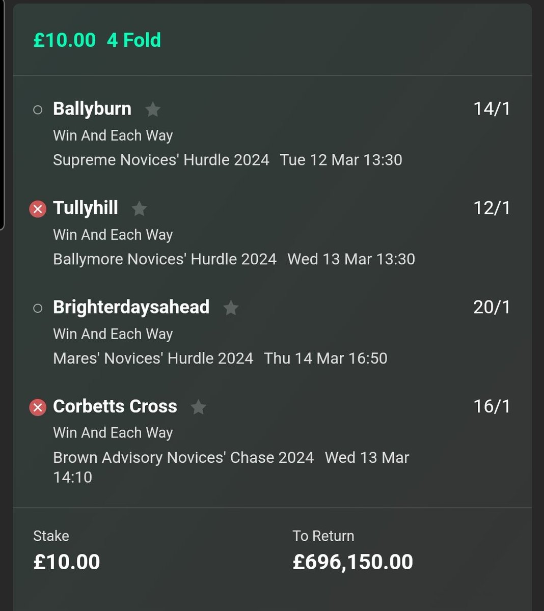 davejaxx's tweet image. It could be a case of the right horses in the wrong races next week. #CheltenhamFestival 🤮