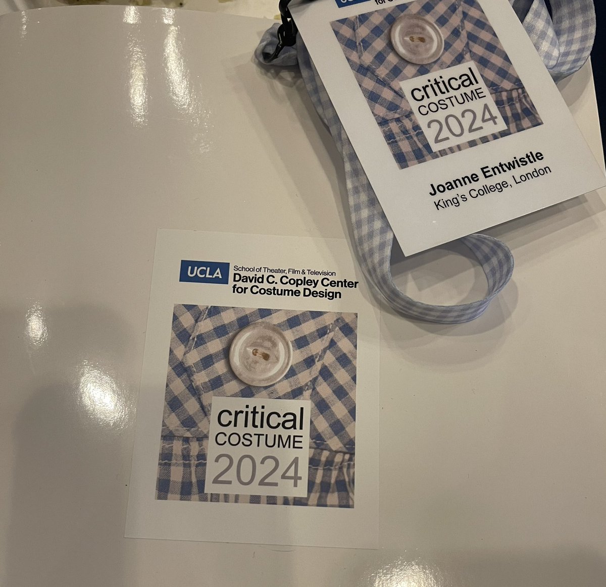 Critical Costume Conference - great to be here in Los Angeles (UCLA) for this conference