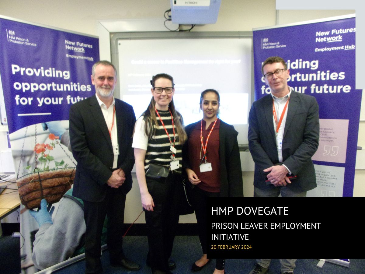 WTPartnership's tweet photo. Last month, @IWFM_UK ’s Neil Everitt joined WT’s Dean Smith at HMP Dovegate for our Prison Leaver Employment Initiative presentation. We've engaged with over 130 offenders, highlighting the breadth of career opportunities within #FacilitiesManagement and #Construction.
 
#WT #MoJ https://t.co/gTli0lvEZb