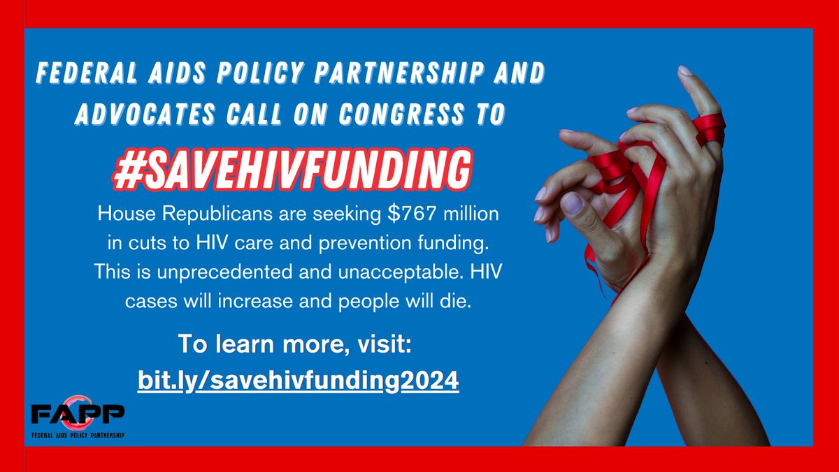 Take action today at bit.ly/savehivfunding… @SenCapito, @LeaderMcConnell, @SenatorCollins, @PattyMurray, @TammyBaldwin, @SenSchumer, @SenTinaSmith, @robert_aderholt, @RepKayGranger, @SpeakerJohnson, @BarbaraLeeForCA, @RepBonnie, @rosadelauro, @RepJeffries @PrEP4AllNow