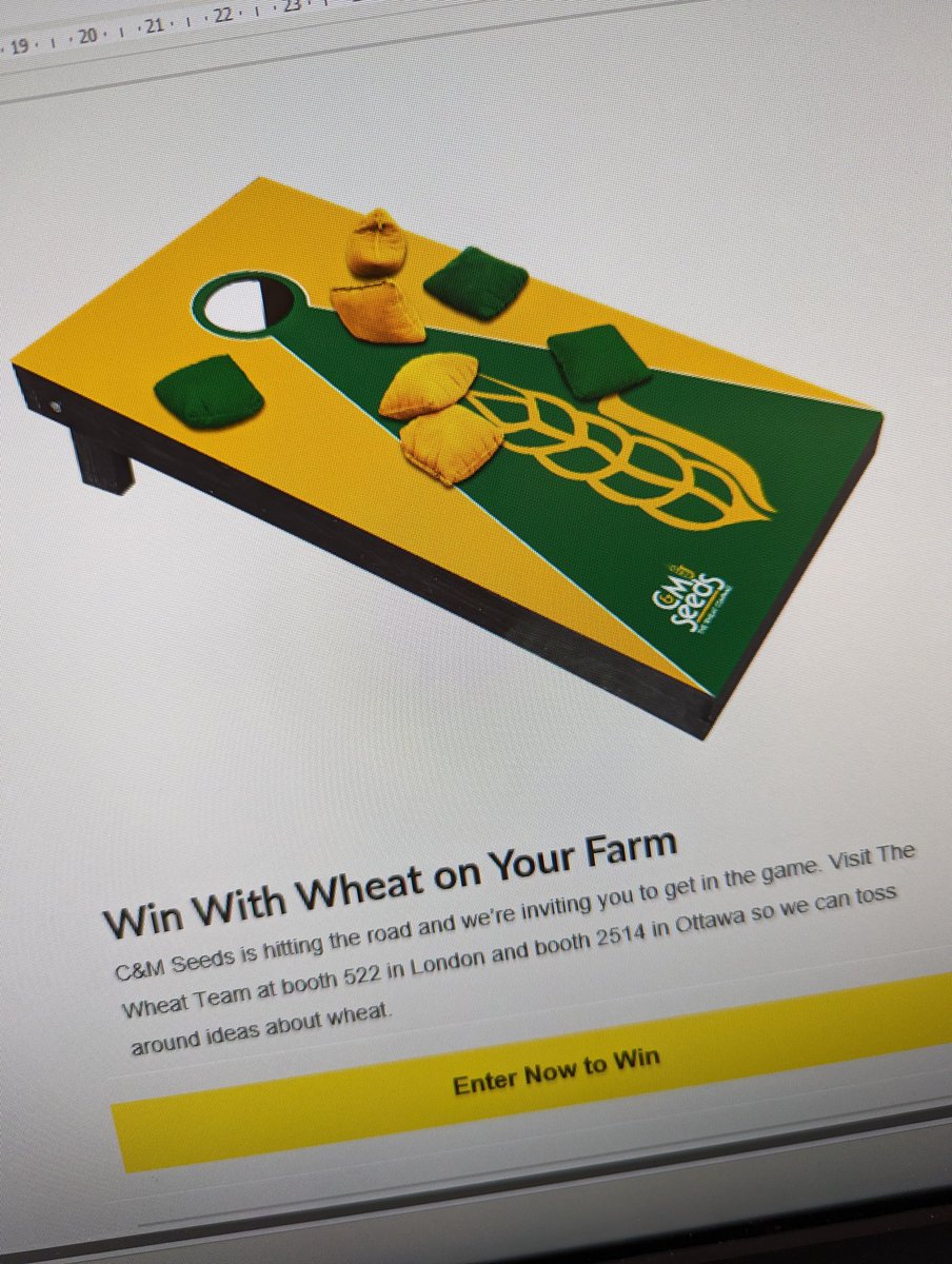 Ellen Sparry (@ellen_sparry) on Twitter photo Come to the #Londonfarmshow and toss around wheat ideas for your farm with <a href="/thewheatteam/">Rob McLaughlin</a> <a href="/WheatTeam_Tim/">Tim Meulensteen</a> & <a href="/Alex_Zelem/">Alex Zelem</a>. And score a chance to win a wheathole board! We are #seriousaboutwheat Come to the #Londonfarmshow and toss around wheat ideas for your farm with <a href="/thewheatteam/">Rob McLaughlin</a> <a href="/WheatTeam_Tim/">Tim Meulensteen</a> & <a href="/Alex_Zelem/">Alex Zelem</a>. And score a chance to win a wheathole board! We are #seriousaboutwheat