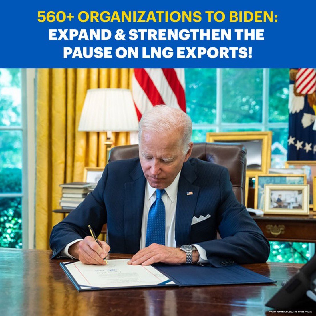 NEW: Over 560 organizations from around the world just applauded Joe Biden’s pause on new LNG export authorizations + pushed for more action to #StopLNG. Strong USA leadership is crucial to the global effort to #EndFossilFuels w/ a just transition. More: priceofoil.org/2024/03/07/lng…