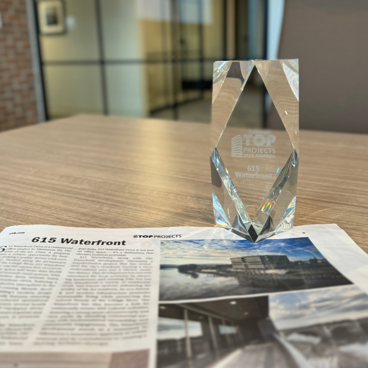 The Waterfront Development Company is honored that 615 Waterfront was awarded Top Project by <a href="/LVB_com/">Lehigh Valley Business</a>!

Congratulations to all Top Project award winners. We truly enjoy transforming the Lehigh Valley with you all.