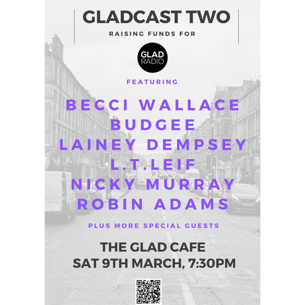 This Saturday night at @thegladcafe. Please come if you can for a great night of music, and to support @gladradio
gladcasttwo.brownpapertickets.com
