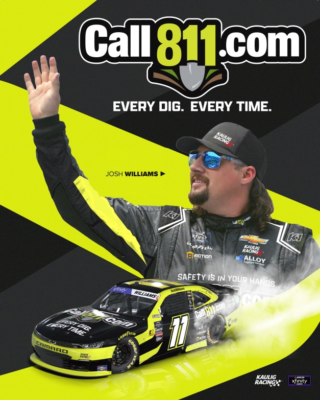 Root for @Josh6williams all the way to the checkered this Saturday in the Call811.com Every Dig Every Time 200! Remember to use Call811.com before any digging project. #BeforeYouDig200 @NASCAR  @phoenixraceway  @Call811