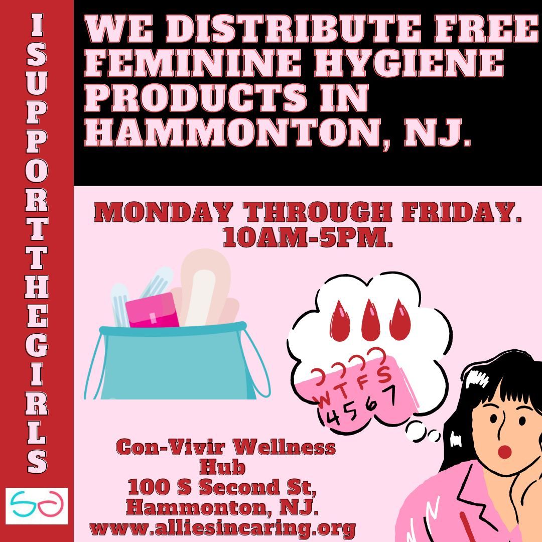 Allies in Caring Inc (@alliesincaring) on Twitter photo 🌸 Important Update for Nonprofits in South Jersey! 🌸
We're excited to remind you about our ongoing program in collaboration with "I Support The Girls," providing free feminine hygiene products to women in need at our Con-Vivir Wellness Hub. 🙌
<a href="/I_Support_Girls/">I Support The Girls</a> 🌸 Important Update for Nonprofits in South Jersey! 🌸
We're excited to remind you about our ongoing program in collaboration with "I Support The Girls," providing free feminine hygiene products to women in need at our Con-Vivir Wellness Hub. 🙌
<a href="/I_Support_Girls/">I Support The Girls</a>