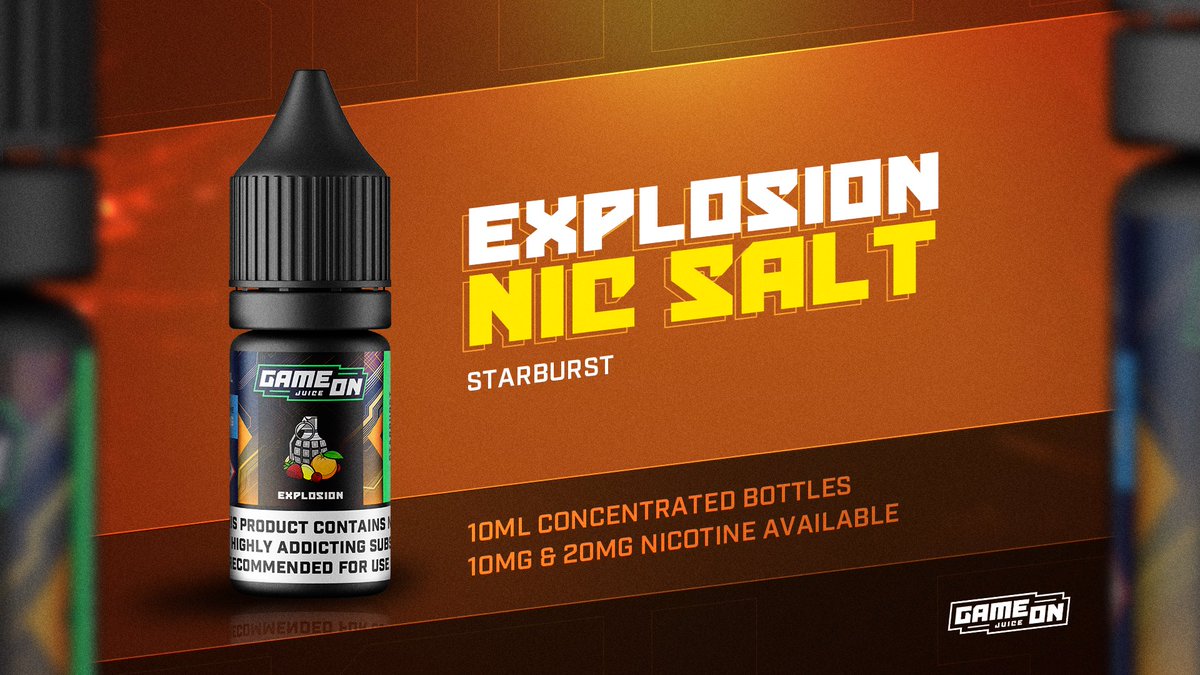 Have you checked out @GAMEONJUICE Nic Salt collection!? 4 fantastic flavours, Full of flavour and just hits the spot! It’s just what you need during a hardcore gaming session! - Rainbow Chew - Antidote - Chronic Unleashed - Explosion “Basilisk” gets you 10% off at checkout!