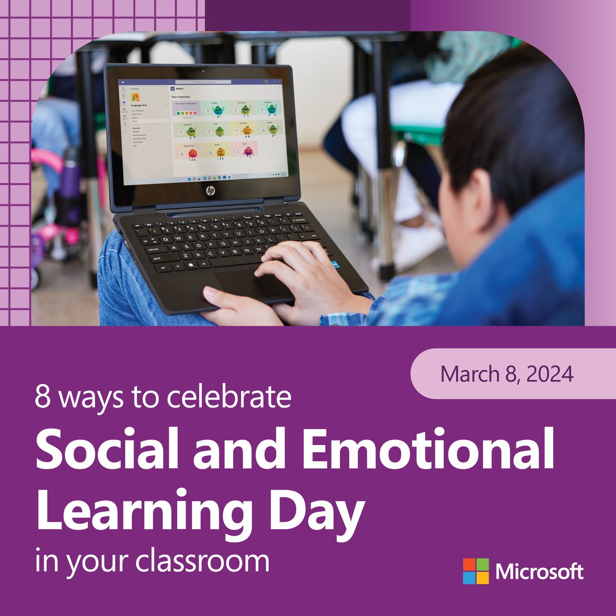 Social and emotional learning helps students boost academic achievement, develop critical life skills, and build positive relationships. Discover how you can put positive well-being to practice in your classroom: msft.it/6016cjwWq #MicrosoftEDU #SELDay
