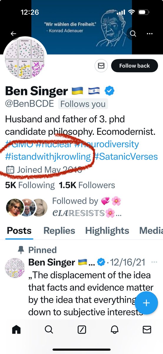 I noticed I was following this person and just noticed on his profile he stands behind JKRowling’s vile anti-queer hate. I saw a lot of my Dem friends also follow him. I’m not telling people what to do, just helping w/an informed choice. #FuckJKRowling