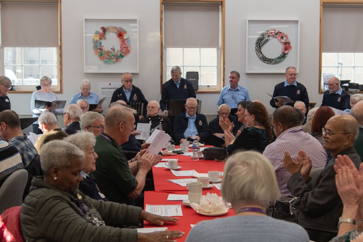 A fantastic time at our Chelsea Pensioner Veteran Outreach event today! We welcomed guest Veterans to the Royal Hospital who joined in with the Chelsea Pensioner singing group for a music filled afternoon. 🎵 

 #VeteranOutreach #Veterans #ArmedForces