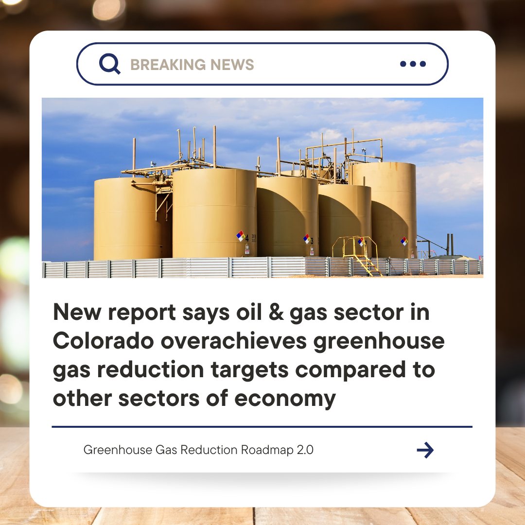 New update from COGA: The Polis Administration recently released version 2.0 of Colorado's Greenhouse Gas Reduction Roadmap, highlighting that the oil and gas industry is leading the way on emissions reductions in Colorado. Read the full announcement here: ow.ly/qXIp50QL4Nh