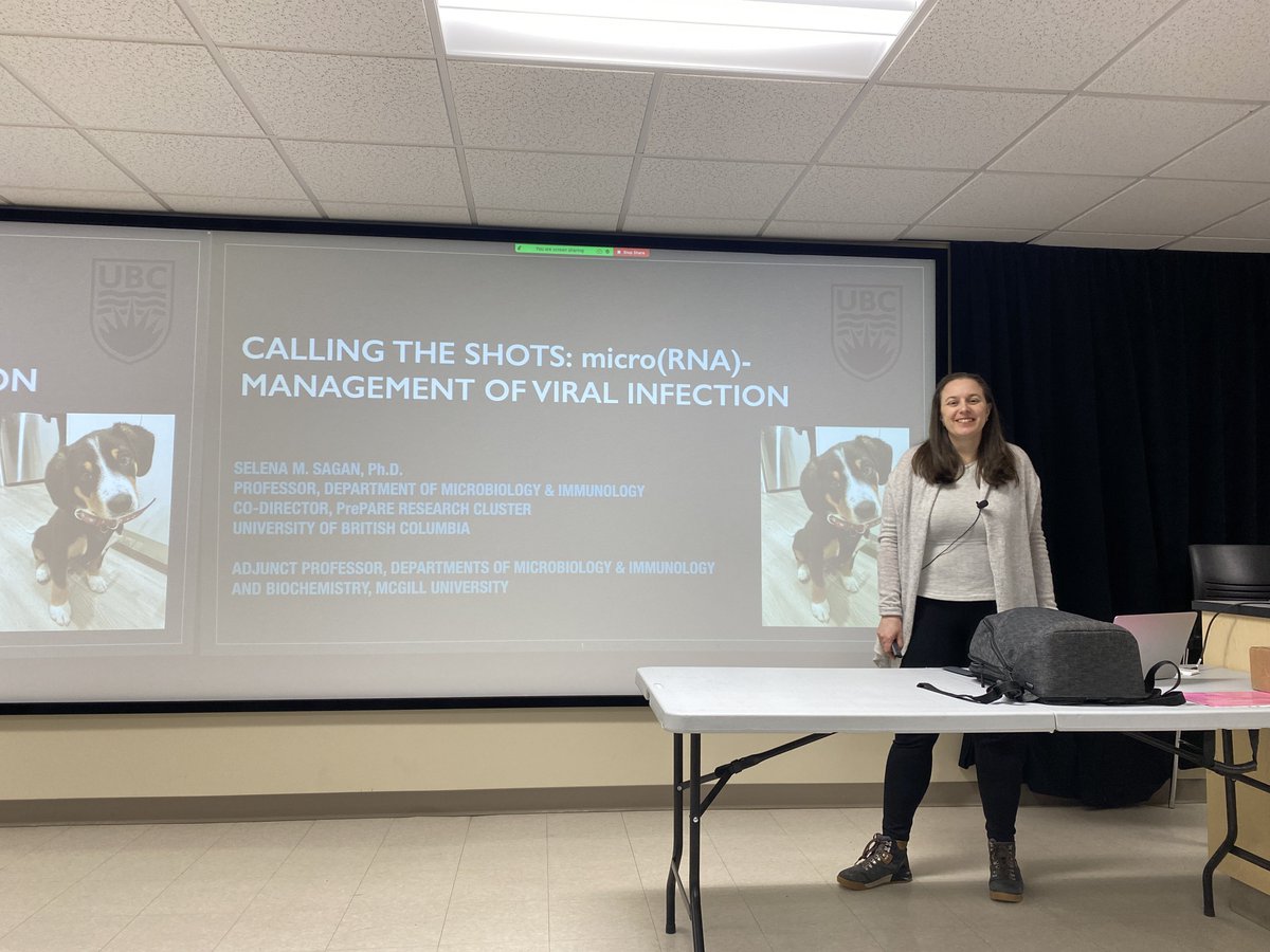 Dr. Selena Sagan (@SaganLab) from @ubcscience @UBC is here at @USaskHealthSc @usask today to share her exciting research. #PRISMseminar #LoveVirology