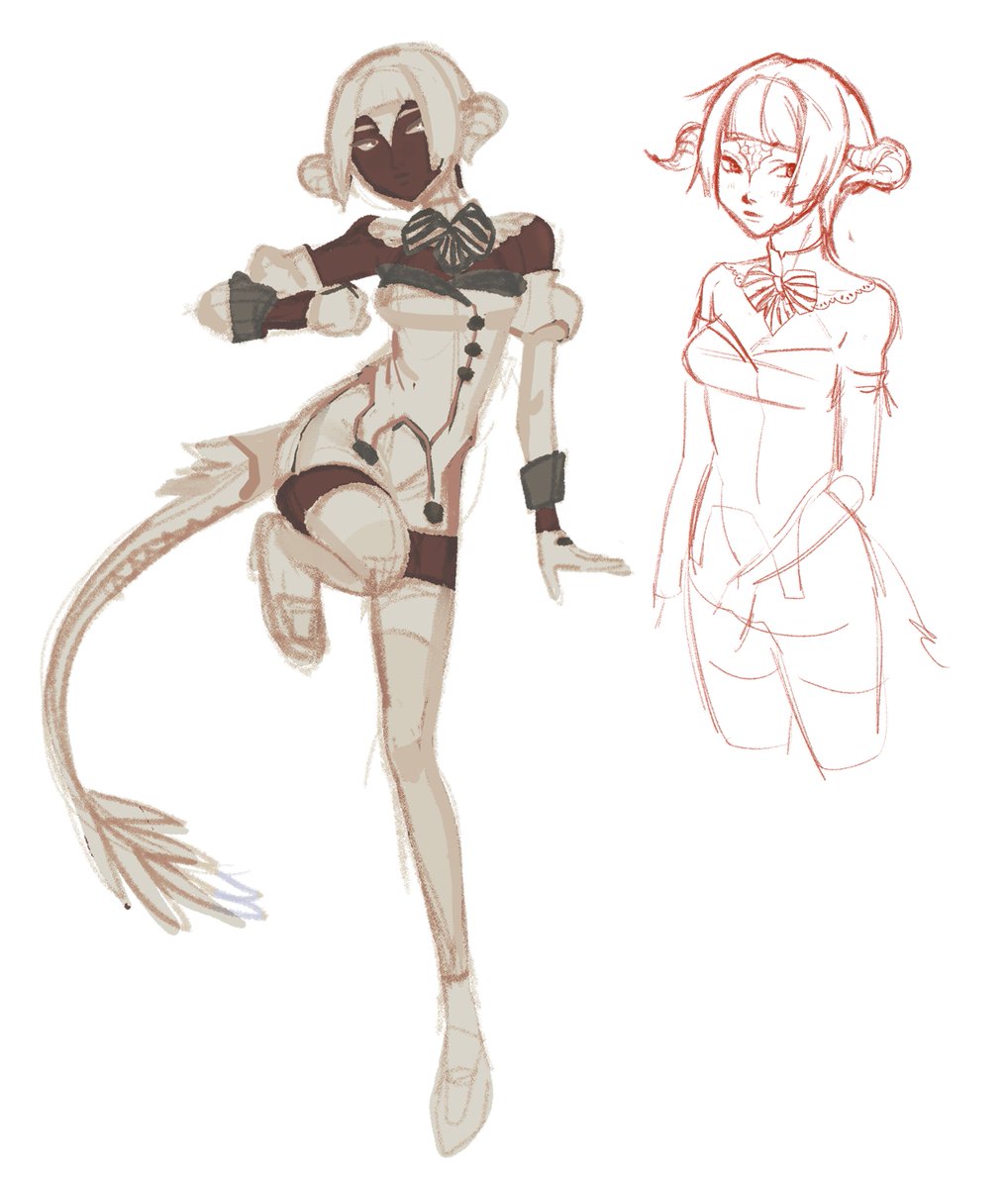 haruunai's tweet photo. I recently got back on ffxiv and I'm still just as obsessed with my oc Lefko, just look at her 🥺🤍

First two sketches are recent and the last one is from 2022 ! https://t.co/HGOSV1lLA6