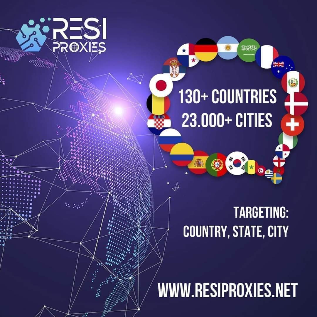ResiProxiesNet's tweet photo. 🌎Worldwide Coverage
✅Country, State, City or ISP Targeting
✅Perfect for Social Media, Account Management, eCommerce, Spotify, Market Research, Survery, Web Scrapping, and many more! #proxies #residential #worldwide

🛒https://t.co/Soxb1WTw5F https://t.co/lrDciZZGVs