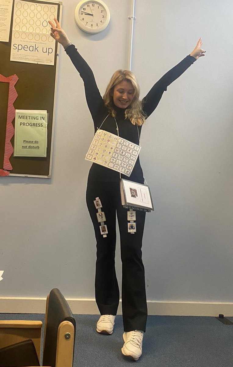 Happy World Book Day! 📚Here is one of our therapists dressed up as a communication book in support of our non-speaking and minimal speaking service users #AAC #WorldBookDay2024 #BexleySLT #BexleyBrightIdeas