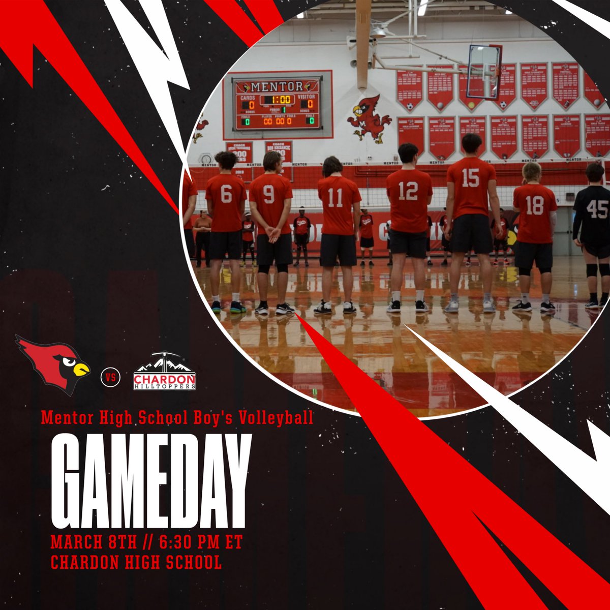 TOMORROW NIGHT!!! Friday 6pm start in the BARN!!! Home opener against Mentor!!! This is going to be a battle!!!! @MentorBoysVBall