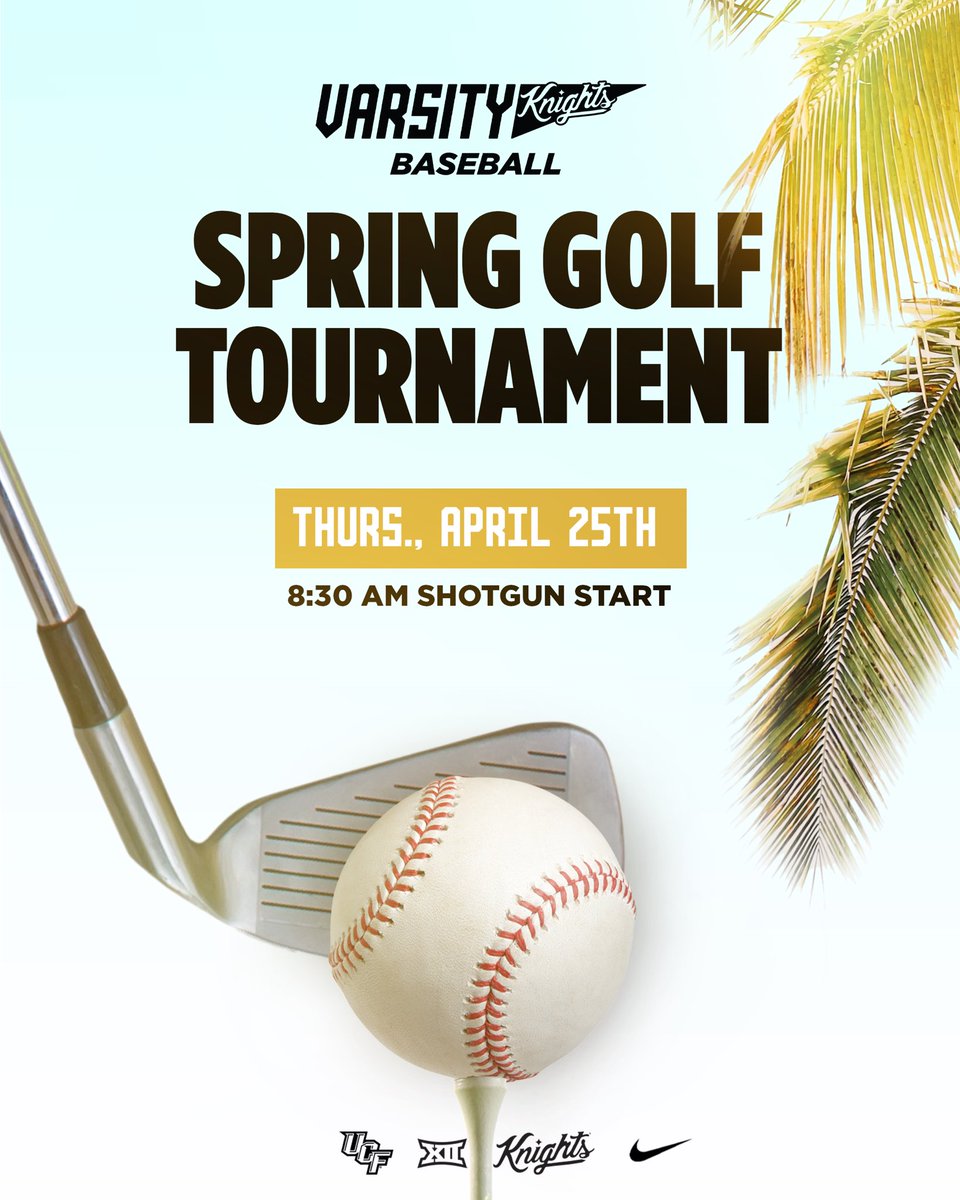 Join fellow @UCF_Baseball Varsity Knights for a round of golf and the opportunity to connect with former baseball players, staff and fans at Eagle Creek Golf Club. For more information click the link in our bio. We look FOREward to seeing you there ⛳️⚾️