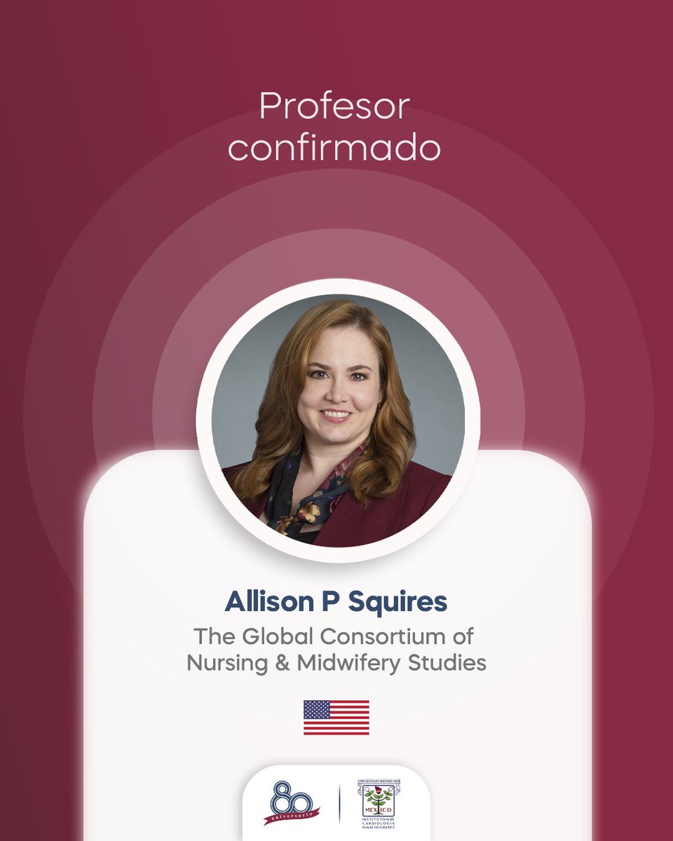 ¡Nos enorgullece anunciar la participación de Allison P Squires en nuestro evento del 80 Aniversario! Experta reconocida internacionalmente en enfermería cardiovascular, su presencia añadirá un valor excepcional.

¡No te pierdas la oportunidad de aprender de su vasta experiencia!