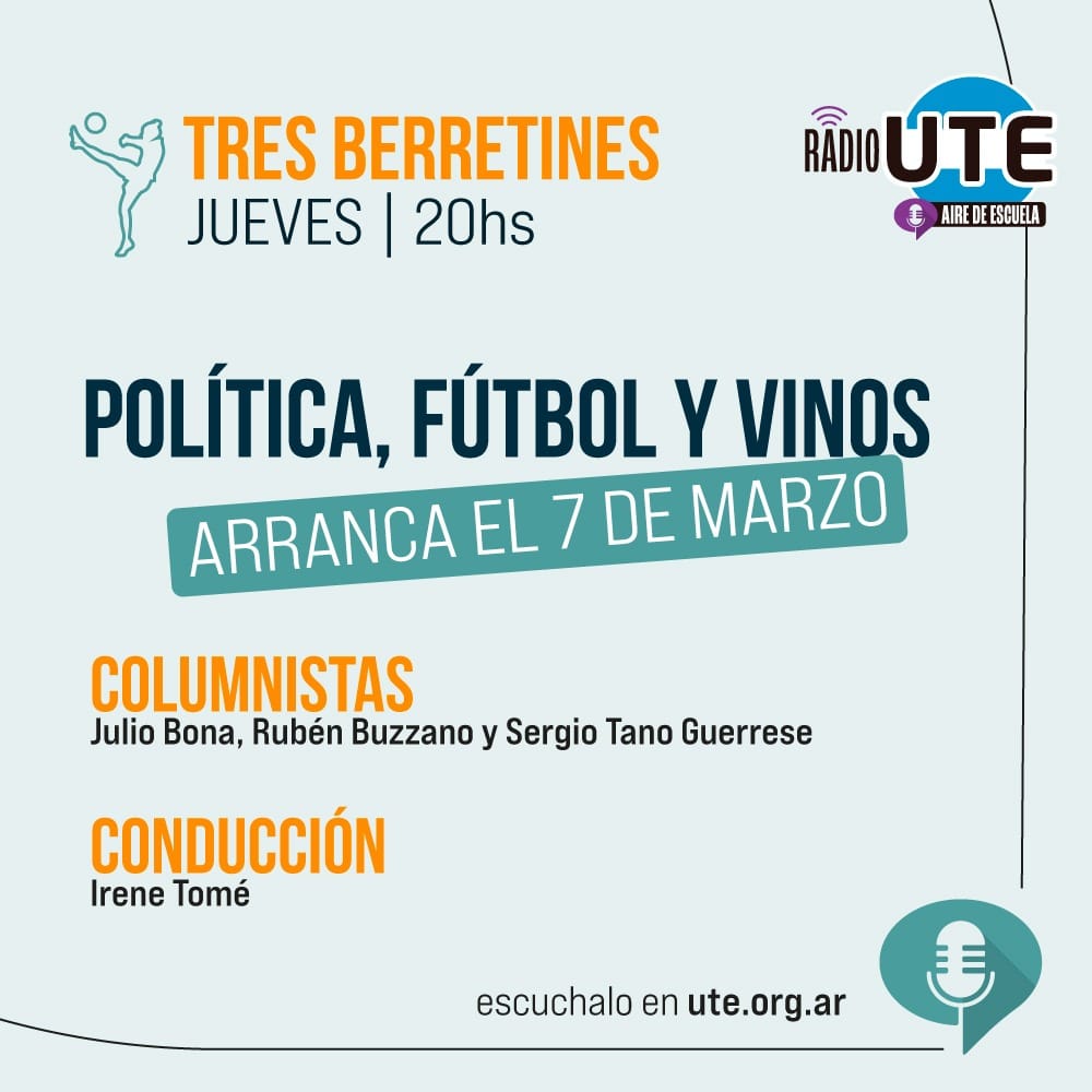 ⚽ ¡Hoy a las 20hs. comienza Tres Berretines!