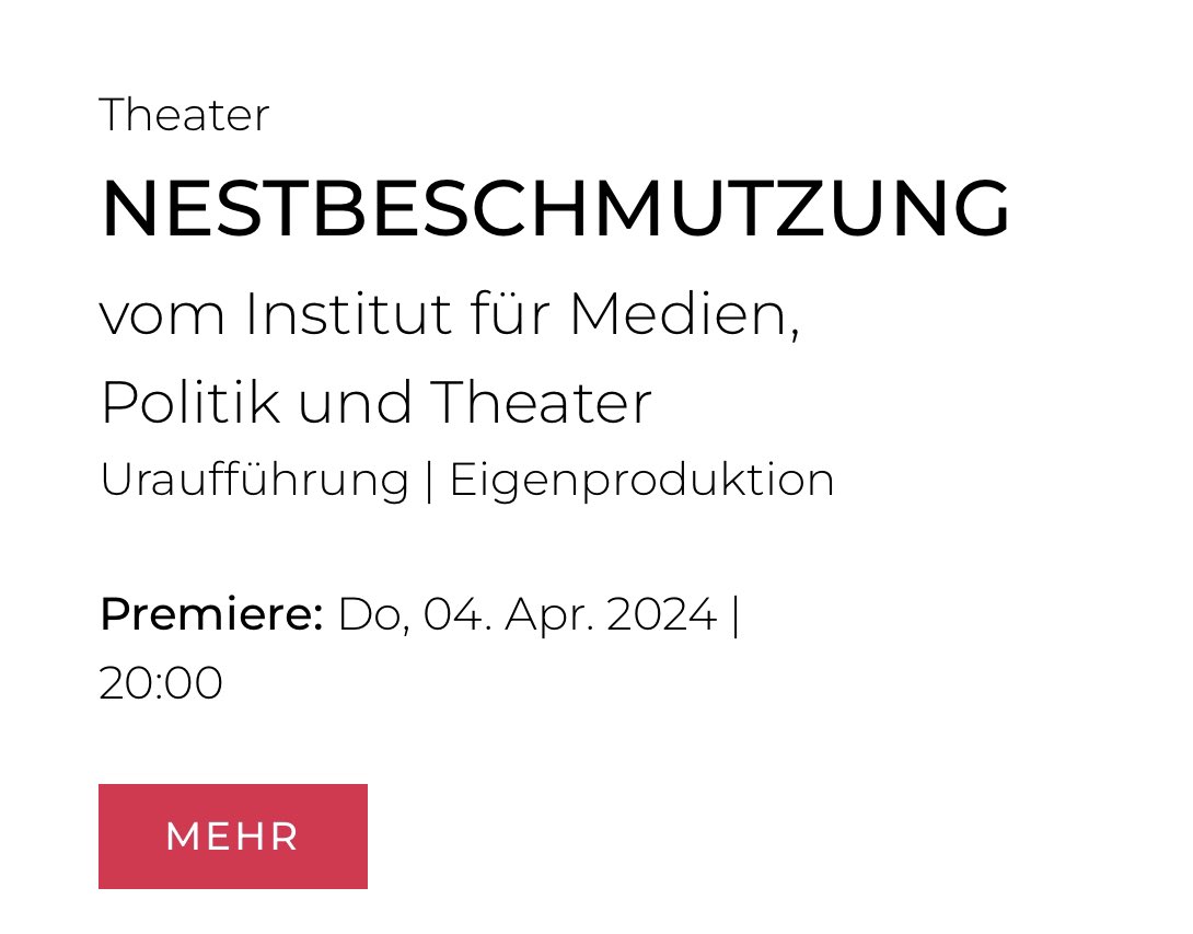 Ich glaube nach wie vor, dass Journalismus auf der Bühne gewaltige Wirkung haben kann. Wir haben ein Jahr lang zu Machtmissbrauch recherchiert, das Ergebnis kann man am 4.4. am Kosmostheater in Wien sehen, Tickets gibts ab jetzt:

kosmostheater.at/produktion/nes…