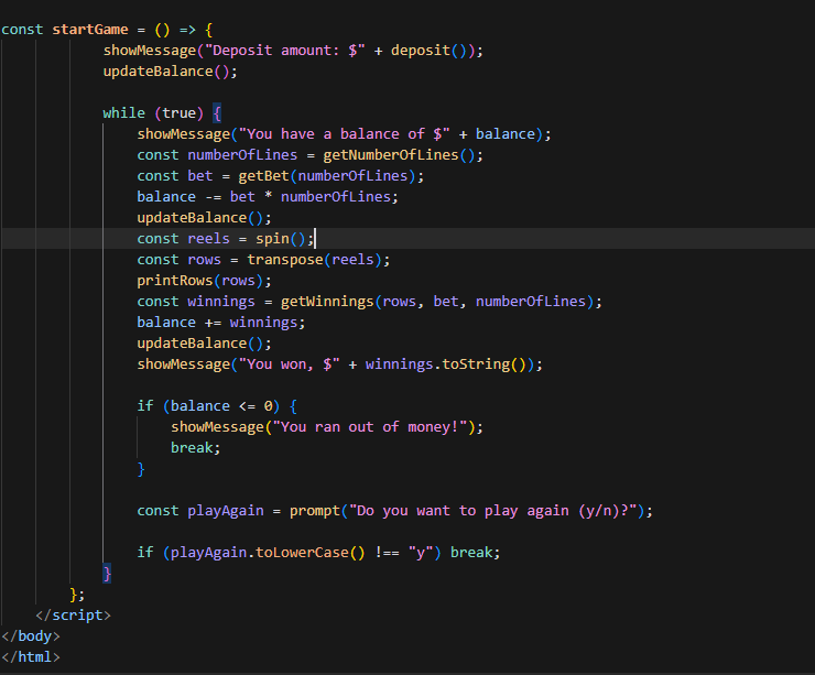 axtantt's tweet photo. try your luck, it's the house that will win every time. 
making Slot-Machine-Game using JS.

#javascript https://t.co/y9J2VipYua