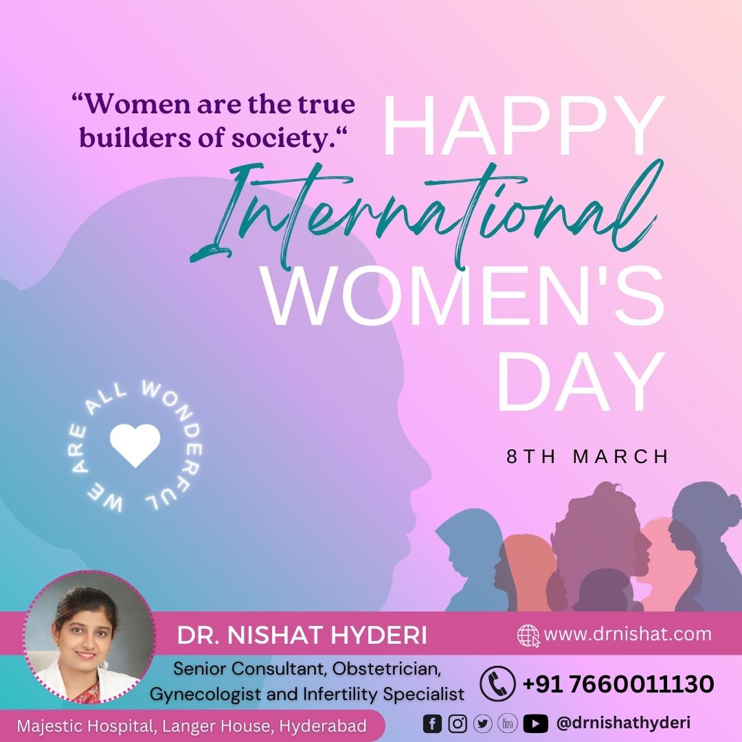 On this special day, Dr. Nishat Hyderi extends her warmest wishes to all the extraordinary women around the world. 

Happy Women's Day from Dr. Nishat Hyderi and team! 
#internationalwomensday #womenempowerment2024 #drnishathyderi #healthcareforher #inspiringwomen #hyderabad 🌺