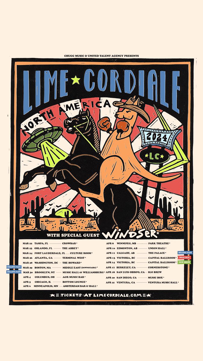 ***Tour announcement*** Honored to be joining the sweetest dudes @limecordiale on the road in a few weeks across America and Canada! So many new cities for me, not to mention some old favorites. Tickets available now limecordiale.com/ontour