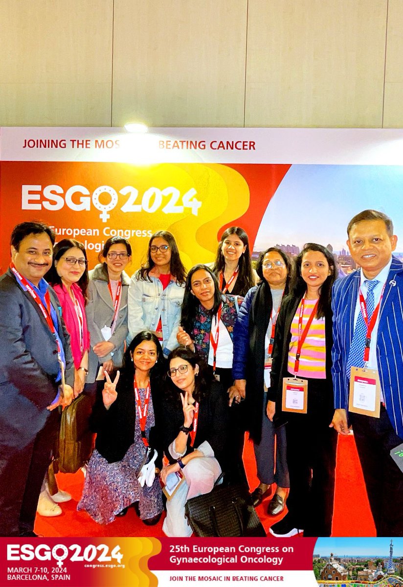 Team 🇮🇳 in Barcelona 🇪🇸 “Uniting 🤝in beating cancer” #ESGO2024