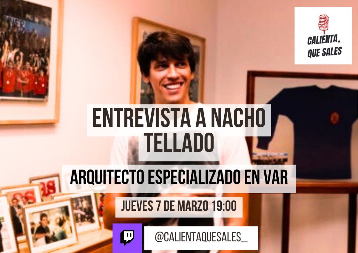 🚨¡Estamos en directo! 

🗣️Hablaremos con <a href="/_naxotellado/">NACHO TELLADO</a> para repasar toda la polémica actual dentro del fútbol y la prensa deportiva.

👇¡Únete ya y no te lo pierdas!
twitch.tv/calientaquesal…