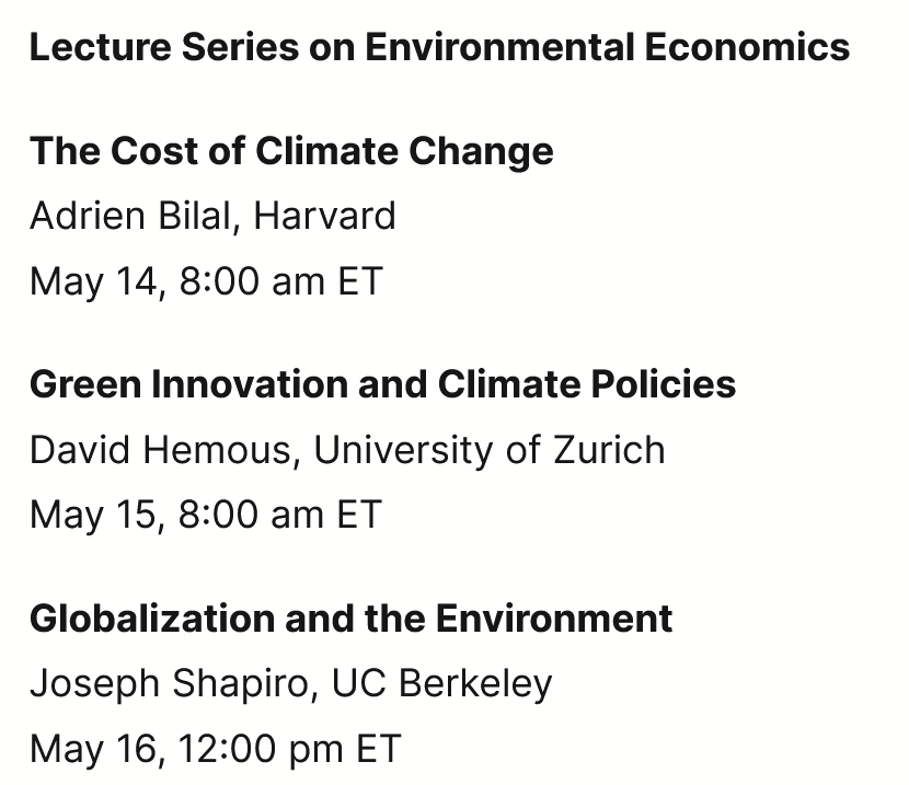 New IEA initiative: a lecture series for younger scholars. First group of lectures is on environmental economics. Register iea-world.org/environmental-…