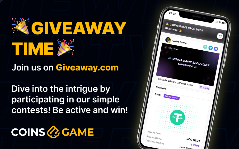 CoinsGame's tweet photo. 💸 Dive into the intrigue by participating in our simple contests on https://t.co/7wQgnbeXx6! 

HERE'S HOW YOU CAN PARTICIPATE:
1️⃣ Follow the giveaway link 👉 https://t.co/9RC3KHwJuS
2️⃣ Fulfill all conditions
3️⃣ Wait for the results https://t.co/fx9vApxKqZ
